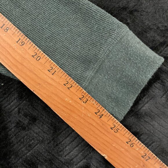 Banana Republic Waffle 1/4 Zip Pullover Sweater Green Mens Large - Picture 16 of 16